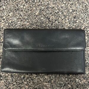 Liz Claiborne Black Leather Clutch